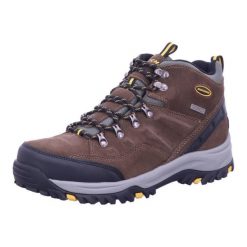 Buty trekkingowe męskie Skechers Pelmo. Brązowe buty trekkingowe męskie Skechers, na wiosnę, z gumy, bez zapięcia. W wyprzedaży za 402.45 zł.