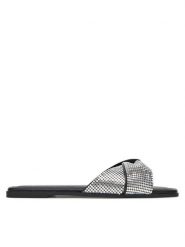 JENNY Klapki R25SS01646 Czarny. Czarne klapki damskie Jenny, bez wzorów, z materiału, bez obcasa. Za 83.99 zł.