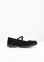 Baleriny typu Mary-Jane. Czarne baleriny damskie bonprix, bez wzorów, bez obcasa. Za 124.99 zł.