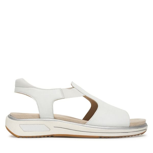 Sandały Ara. Białe sandały damskie Ara, bez wzorów, bez obcasa, na płaskiej podeszwie. Za 429.99 zł.