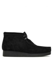 Clarks Trzewiki WallabeeEvoBt 261747434 Czarny. Czarne botki damskie Clarks, ze skóry, bez obcasa, na płaskiej podeszwie, bez zapięcia. Za 519.99 zł.