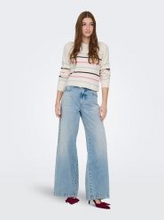 ONLY Sweter w kolorze kremowym rozmiar: S. Brązowe swetry klasyczne damskie Only, s, bez kołnierzyka. Za 86.99 zł.