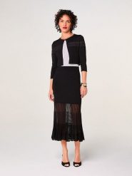 Rodier Spódnica w kolorze czarnym rozmiar: S. Czarne spódniczki damskie Rodier, s, bez wzorów, midi, proste. Za 404.99 zł.