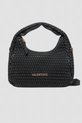 VALENTINO Czarna torebka damska Frequency Re Hobo Bag. Czarne torebki klasyczne damskie Valentino by Mario Valentino, bez wzorów, ze skóry, bez dodatków. W wyprzedaży za 505.99 zł.