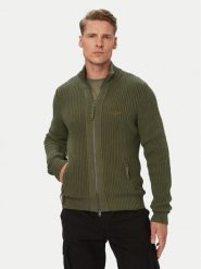 Aeronautica Militare Kardigan 262MA1664UL00409 Khaki Regular Fit. Brązowe kardigany męskie AERONAUTICA MILITARE, m, bez wzorów, z bawełny, bez kołnierzyka. Za 954.99 zł.