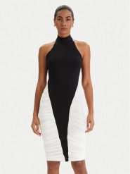 Bardot Sukienka koktajlowa Amani 60168DB Czarny Slim Fit. Czarne sukienki damskie BARDOT, bez wzorów, wizytowe, bez kołnierzyka, bez ramiączek. Za 599.99 zł.