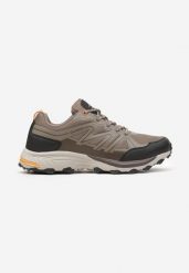 Jasnobrązowe Płaskie Buty Sportowe Sneakersy z Tłoczoną Podeszwą Evida. Brązowe buty sportowe na co dzień męskie Born2be, bez zapięcia. Za 149.99 zł.