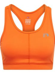 Biustonosz dla kobiet Newline core athletic. Brązowe biustonosze sportowe damskie Newline, bez wzorów, z dżerseju. Za 252.50 zł.