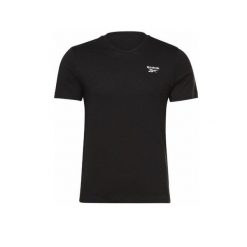 KOSZULKA T-shirt męska REEBOK bawełna. Czarne t-shirty męskie Reebok, m, bez wzorów, z bawełny, bez kołnierzyka. Za 85.00 zł.
