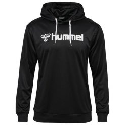 Bluza z kapturem Hummel Logo. Czarne bluzy sportowe damskie HUMMEL, bez wzorów, bez ramiączek, z kapturem. Za 170.50 zł.