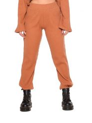 Spodnie dresowe miękki na co dzień na siłownię. Brązowe spodnie sportowe damskie LEONE 1947 APPAREL, m, z dresówki, na fitness i siłownię. Za 273.65 zł.