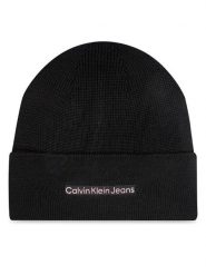 Calvin Klein Czapka Inst Embro K60K612651 Czarny. Czarne czapki zimowe damskie CALVIN KLEIN, z bawełny. Za 179.99 zł.
