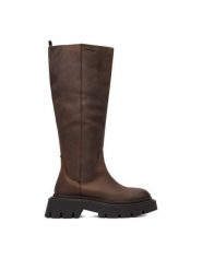 G-Star Raw Kozaki CEO-WI34-JOSIA-01 Brązowy. Brązowe kozaki damskie G-Star Raw, ze skóry, bez obcasa, na płaskiej podeszwie. Za 449.99 zł.