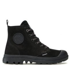 Trapery Palladium. Czarne trapery damskie Palladium, bez obcasa. Za 409.99 zł.