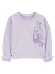 Carter's Bluza w kolorze fioletowym rozmiar: 86/92. Różowe bluzy i bluzki niemowlęce Carter´s, bez wzorów, z bawełny, bez ramiączek, bez kaptura. Za 35.18 zł.