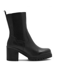Lasocki Botki WI16-GATA-02 Czarny. Czarne botki damskie Lasocki, z materiału, bez obcasa, na słupku, bez zapięcia. Za 299.99 zł.