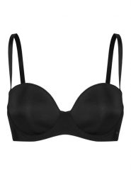 BOSS Biustonosz bardotka 50535806 Czarny. Czarne biustonosze Boss, bez wzorów, z syntetyku. Za 159.99 zł.