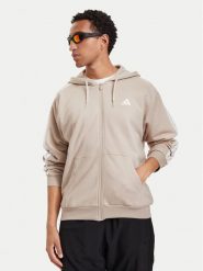 Adidas Bluza Essentials 3-Stripes French Terry KY4175 Beżowy Regular Fit. Brązowe bluzy bez kaptura męskie Adidas, m, z bawełny. Za 279.99 zł.
