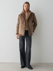 OPUS Dwustronna kurtka przejściowa "Henola" w kolorze brązowym rozmiar: 42. Brązowe kurtki damskie Opus, bez wzorów, bez kaptura. Za 217.99 zł.