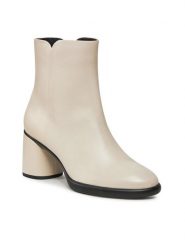 ECCO Botki Sculpted Lx 55 22261301378 Biały. Białe botki damskie ECCO, ze skóry, bez obcasa, na słupku, bez zapięcia. Za 699.99 zł.
