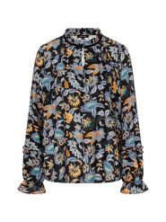 More & More Bluzka w kolorze czarnym ze wzorem rozmiar: 46. Czarne bluzki damskie MORE & MORE, s, bez wzorów, z wiskozy, klasyczne, bez kołnierzyka, bez ramiączek. Za 113.99 zł.