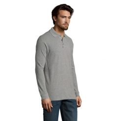 Koszulka Polo Z Długim Rękawem Unisex Star Plain Dla Dorosłych. Szare koszulki polo męskie SOL'S, m, bez wzorów, z materiału, bez ramiączek. Za 87.99 zł.