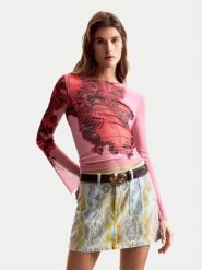 Desigual Bluzka Orchid Lacroix 26SWTK50 Różowy Slim Fit. Czerwone bluzki damskie Desigual, s, bez wzorów, z syntetyku, bez kołnierzyka, bez ramiączek. Za 329.99 zł.