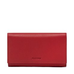 Portfel Puccini. Czerwone portfele damskie Puccini, bez wzorów. Za 109.99 zł.
