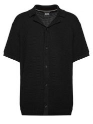BOSS Kardigan C-Iconico 50543163 Czarny Regular Fit. Czarne kardigany męskie Boss, m, bez wzorów, z bawełny, bez kołnierzyka. Za 809.99 zł.