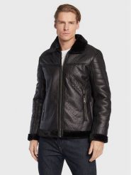 Brave Soul Kurtka z imitacji skóry MJK-OUT Czarny Regular Fit. Czarne kurtki męskie Brave Soul, m, bez wzorów, ze skóry, bez kaptura. Za 569.99 zł.