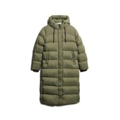 Damska kurtka puchowa Superdry. Zielone kurtki damskie Superdry., l, bez wzorów, z gumy, bez kaptura. Za 765.60 zł.