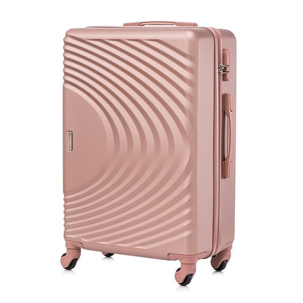 Mała walizka SINOPE BETLEWSKI Różowe złoto BWA-055 S. Czerwone walizki Betlewski, bez wzorów, z materiału, małe. Za 229.99 zł.