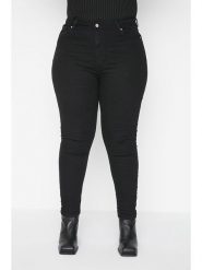 Trendyol Dżinsy - Skinny fit - w kolorze czarnym rozmiar: 42. Czarne jeansy damskie Trendyol, z podwyższonym stanem. Za 88.64 zł.