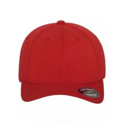 Czapka Z Daszkiem Double Jersey. Czerwone czapki z daszkiem damskie FLEXFIT, bez wzorów, z jersey. Za 77.99 zł.