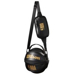 Torba transportowa 3 w 1 NBA. Czarne torby męskie na ramię Wilson, bez wzorów, z materiału, na ramię. Za 149.99 zł.