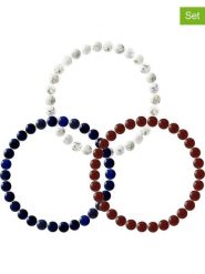 Pearline Bransoletki (3 szt.) z kamieniami szlachetnymi rozmiar: onesize. Białe bransoletki damskie Pearline. Za 108.99 zł.