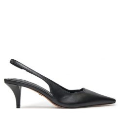 Czółenka Nine West. Czarne czółenka damskie Nine West, bez wzorów, bez obcasa. Za 149.99 zł.