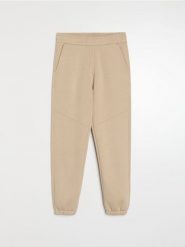 Spodnie dresowe regular fit - beżowy. Brązowe spodnie sportowe męskie Sinsay, z dresówki. Za 49.99 zł.