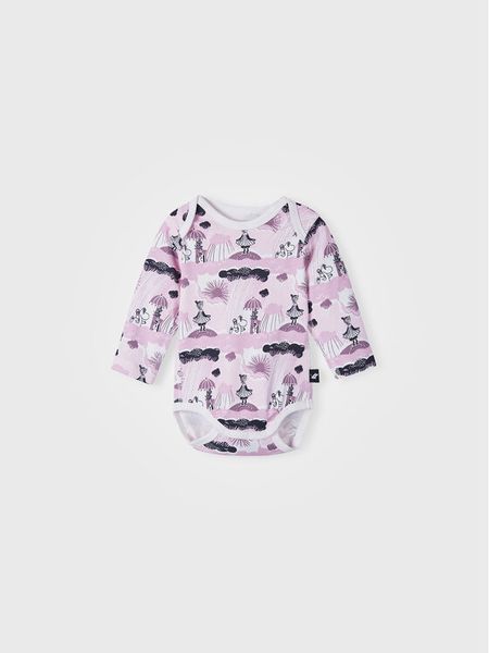 Reima Body dziecięce MOOMIN Charmerande 5200071A Różowy Regular Fit. Czerwone body niemowlęce Reima, bez wzorów, z bawełny, bez ramiączek. Za 89.99 zł.