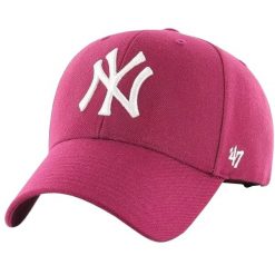 Czapka z daszkiem dla dorosłych New York Yankees MVP Cap. Czerwone czapki z daszkiem damskie 47 Brand, bez wzorów, z materiału. Za 190.50 zł.