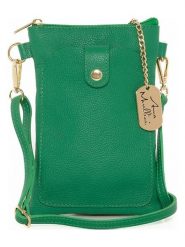 Anna Morellini Skórzana torebka "Erica" w kolorze zielonym - 14 x 21 x 1 cm rozmiar: onesize. Zielone torebki klasyczne damskie Anna Morellini, bez wzorów, z materiału, bez dodatków. Za 173.99 zł.