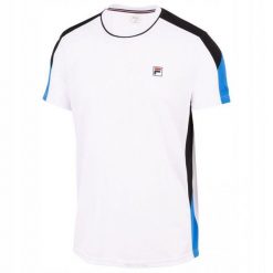 Koszulka tenisowa Fila T-shirt Gabriel. Białe t-shirty męskie Fila, m, z materiału, bez ramiączek, tenisowe. Za 113.99 zł.