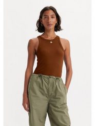 Levi's Top w kolorze jasnobrązowym rozmiar: M. Brązowe topy damskie Levi's, m, bez wzorów, prążkowane, bez kołnierzyka. Za 65.23 zł.