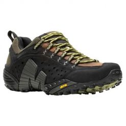 Buty trekkingowe męskie Merrell Intercept. Czarne buty trekkingowe męskie MERRELL, z gumy, bez zapięcia, trekkingowe. Za 699.99 zł.