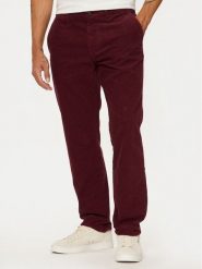 Tommy Hilfiger Spodnie materiałowe MW0MW32932 Bordowy Regular Fit. Czerwone spodnie materiałowe męskie Tommy Hilfiger, bez wzorów, z materiału. Za 339.99 zł.