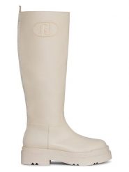 Liu Jo Kozaki w kolorze kremowym rozmiar: 36. Brązowe kozaki damskie Liu Jo, bez obcasa. Za 300.92 zł.