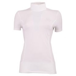 Damska klasyczna koszulka do jazdy konnej ANKY C-WEAR. Białe bluzki damskie ANKY, bez wzorów, klasyczne, bez kołnierzyka, bez ramiączek. Za 250.00 zł.