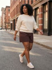 Wiskozowe szorty - brązowy. Brązowe szorty damskie Sinsay, bez wzorów, z wiskozy. Za 29.99 zł.