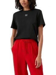 S.Oliver Koszulka w kolorze czarnym rozmiar: 44. Czarne bluzki damskie S.Oliver, s, bez wzorów, z bawełny, bez kołnierzyka. Za 52.99 zł.