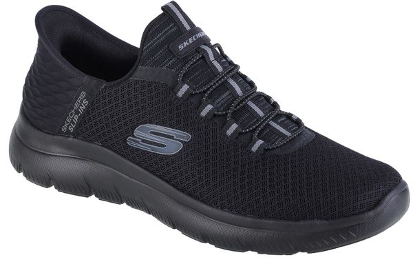 Buty sportowe Sneakersy męskie, Skechers Summits - High Range Slip-Ins. Czarne buty sportowe na co dzień męskie Skechers, z materiału, bez zapięcia, trekkingowe. Za 299.99 zł.